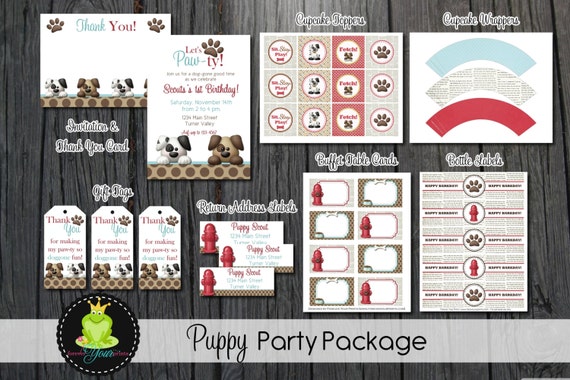 Puppy Party Package - Puppy Party Printables Il_570xn