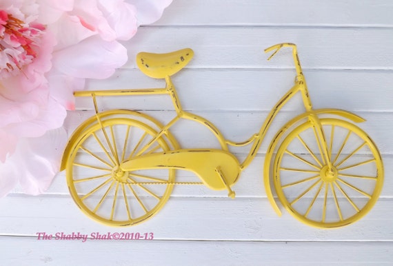 Bicycle Wall Decor bicycle wall art / yellow wall decor / metal bicycle / metal Bicycle Wall Decor bicycle wall art / yellow wall decor / metal bicycle / metal