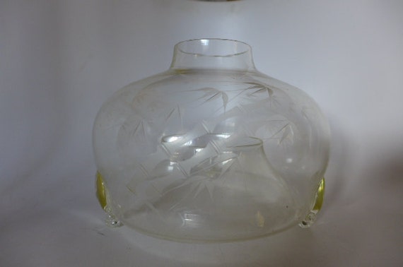 Items Similar To Vintage Blown Glass Fly Trap With Bamboo Engravings On Etsy