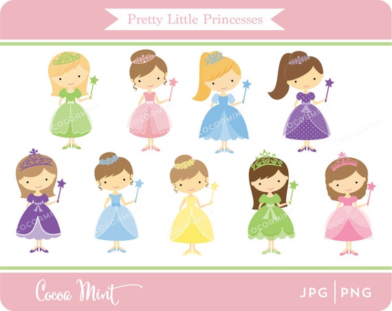 Pretty Little Princesses Clip Art by Cocoa Mint | Catch My Party