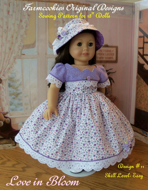 PDF Sewing Pattern / Love in Bloom / Sewing Pattern for 18" American Girl Dolls