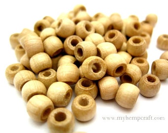 Natural Wood Beads, 100pc Small Wooden Crow Beads, 5x6mm