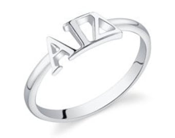 Sterling Silver Alpha Gamma Delta Letter Ring