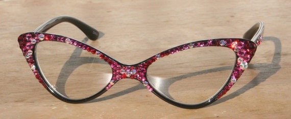 Bling Eyewear Clear Lens Glasses Rose By Sunglassshenanigans