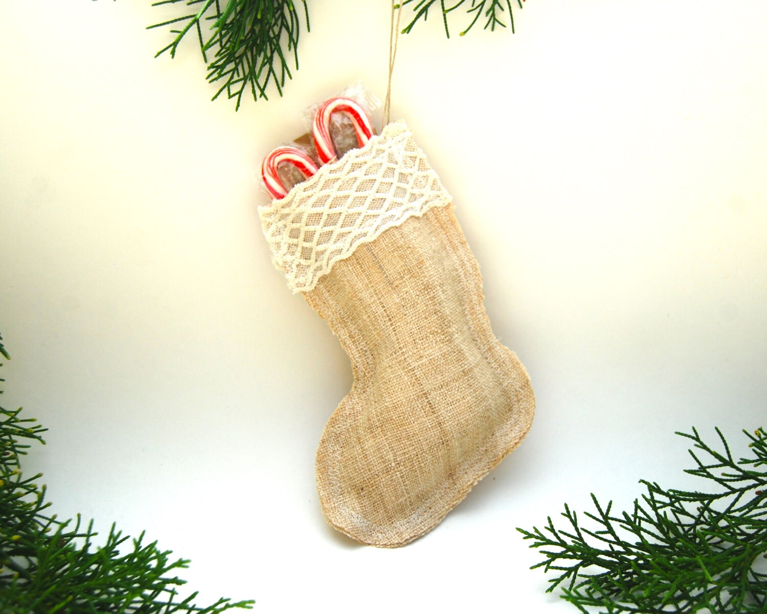 christmas stocking ornament hemp organic lace eco by soulrole christmas stocking ornament hemp organic lace eco by soulrole