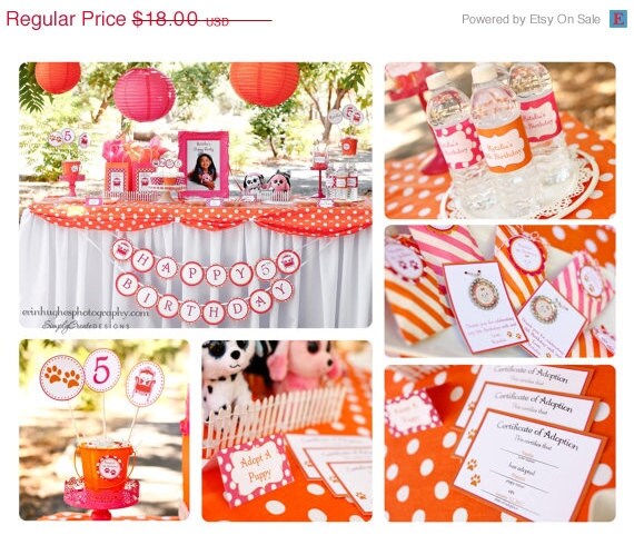 SALE Puppy Party Package Printable DIGITAL Puppy Adoption Party Il_570xn