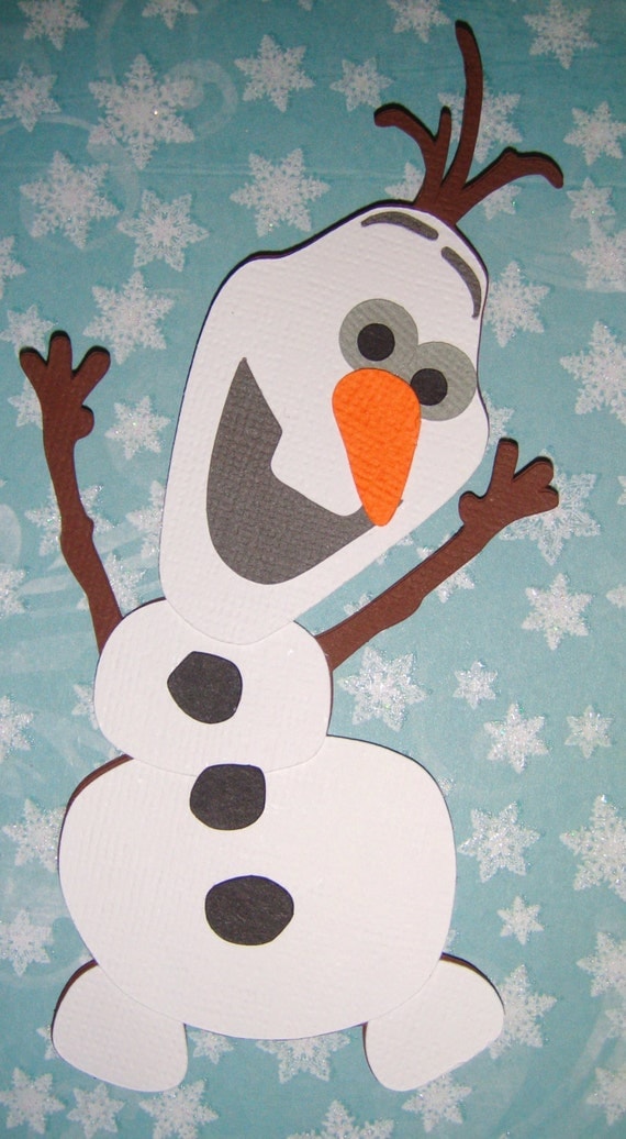 frozen olaf paper die cut paper doll scrapbook embellishment