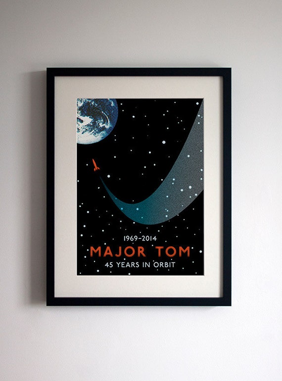 David Bowie 'Space Oddity' Poster Print Major Tom 45th