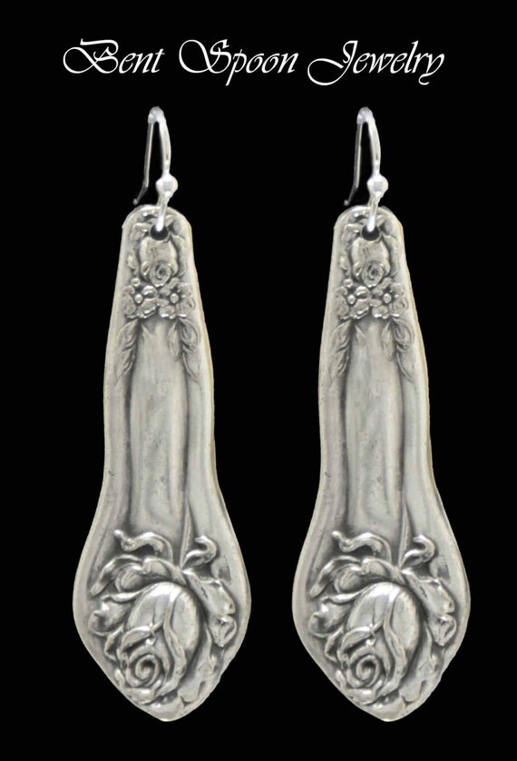 Spoon Jewelry Antique Rosedale Ornate Spoon Earrings