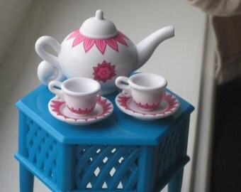 barbie plastic tea set