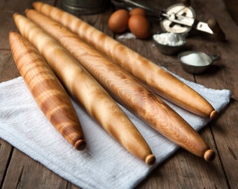 French Rolling Pin, Tapered Rolling Pin,  Wooden Rolling Pin, Kitchen and Gourmet