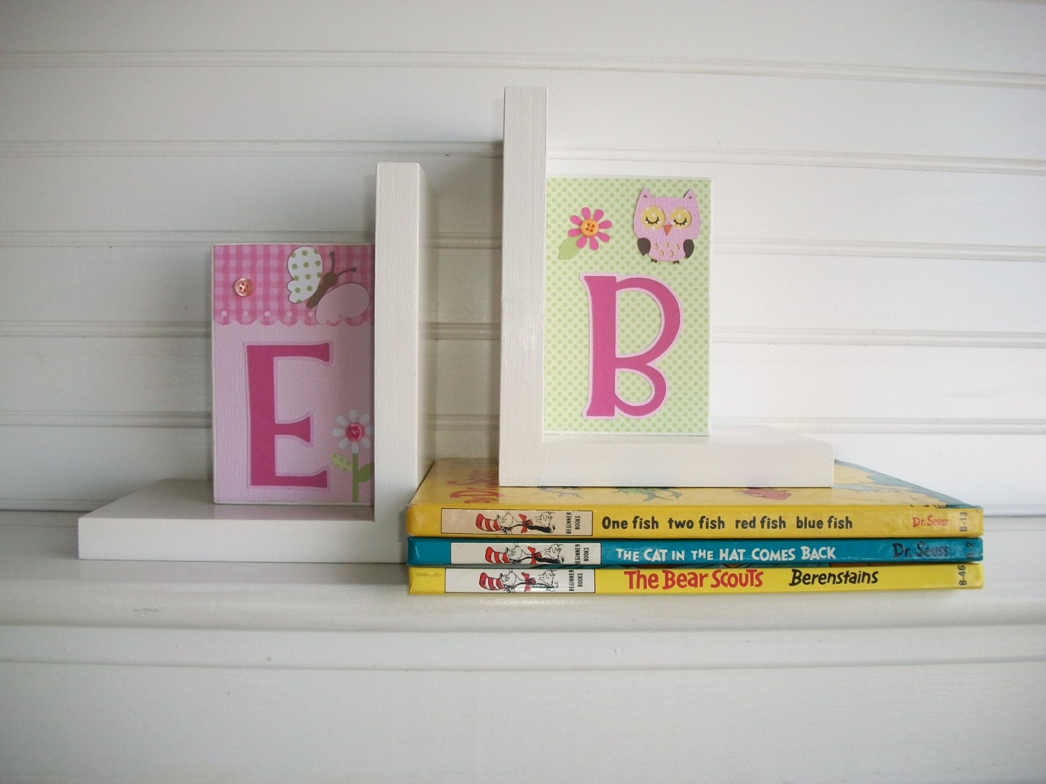 Childrens Bookends . Nursery Decor. Bookends. by RessieLillian