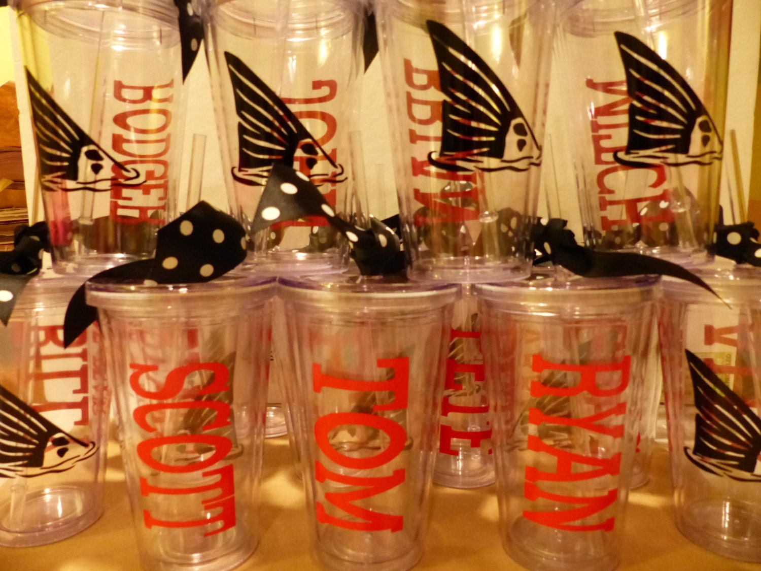 Personalized Tumblers - Bachelor Party, Fishing Trip,  Reunions, gatherings, events, bachelorette, luncheon