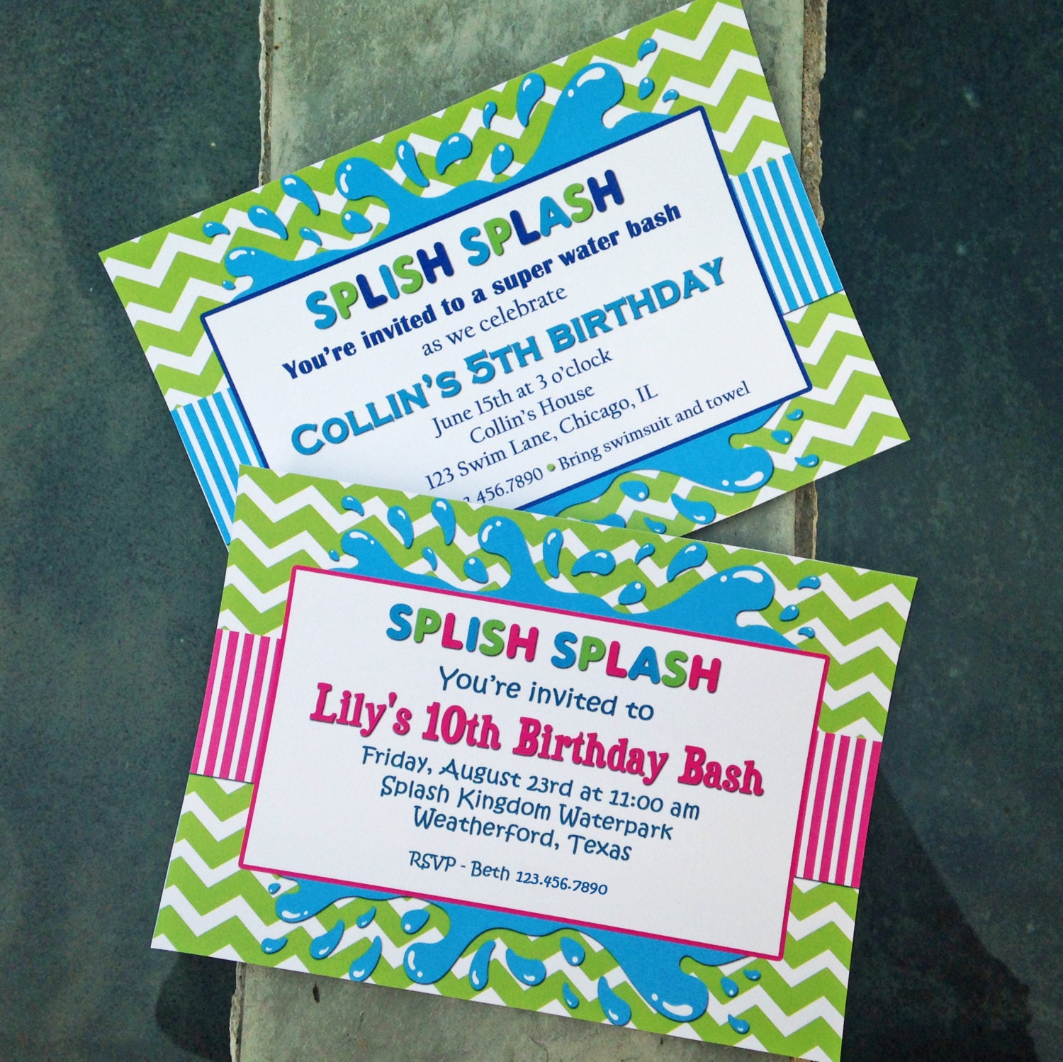 Splish Splash Invitation Printable or Printed with FREE