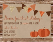 DIY Printable Rustic Kraft Fall Pumpkin Thanksgiving New Home Moving Announcement Il_170x135