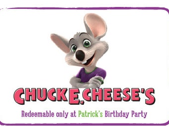 Chuck E Cheese Rocks! Birthday Invite