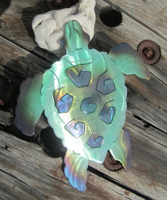 SeaTurtle wall art Hawaiian Honu metal abstract sculpture