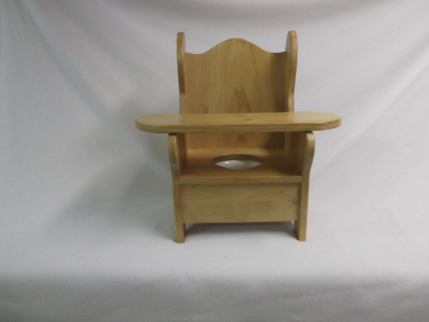 Wooden Potty Chair With Tray by on Etsy