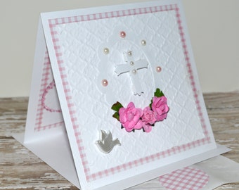 Baptism Card Girl - Christening Card Girl - Baptism Card - Pretty Card - Christening Card