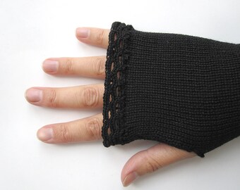 Long Fingerless Gloves for women, Thumbhole Arm Warmers