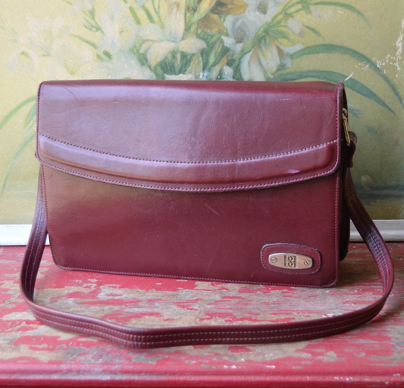 oxblood briefcase