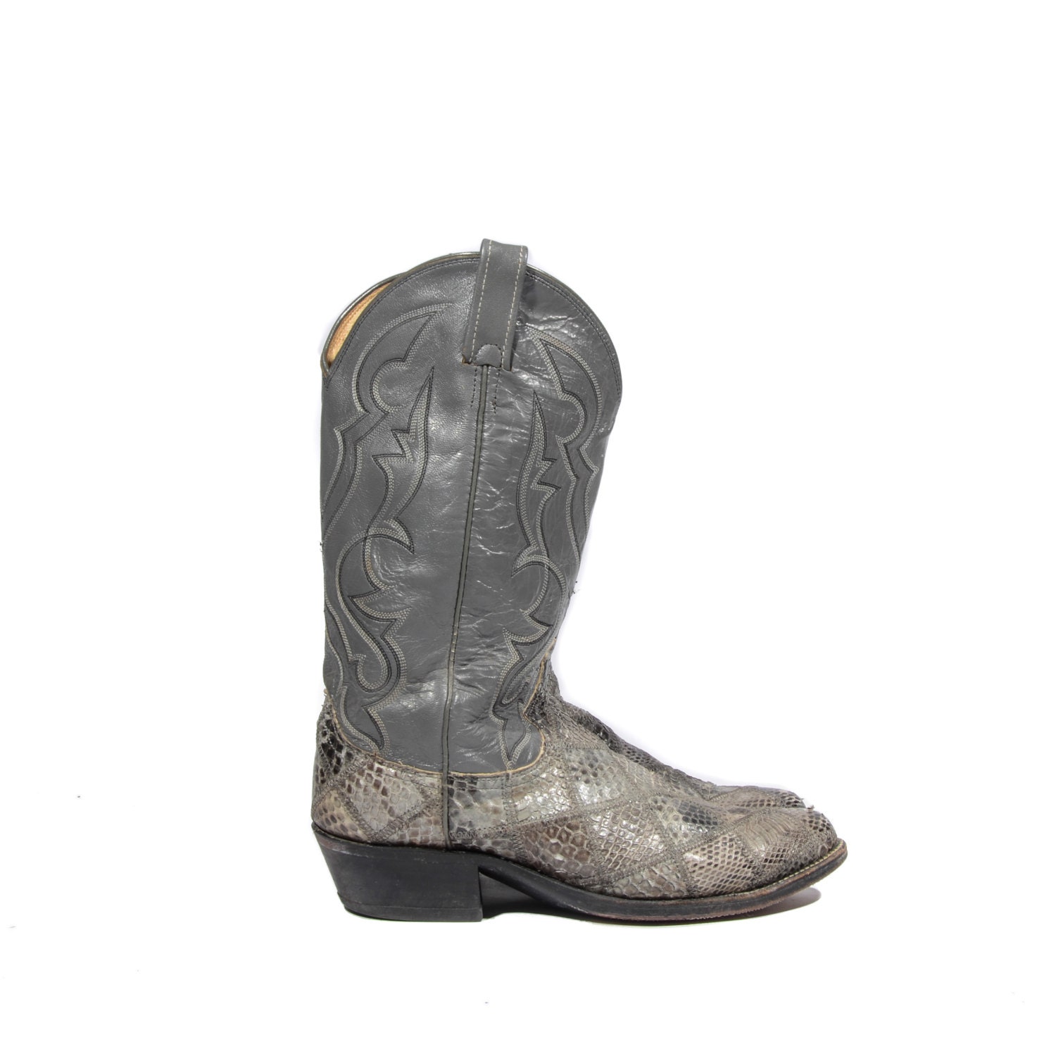 snakeskin cowboy boots for men