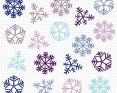 60% OFF SALE Holiday Clipart Christmas Clip Art Glitter Snowflakes Instant Digital Download Images Il_170x135