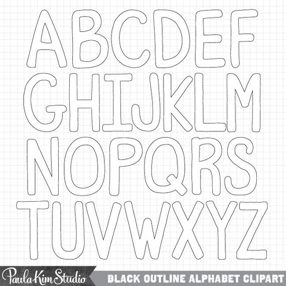 80 off sale black outline alphabet clipart letters clip art