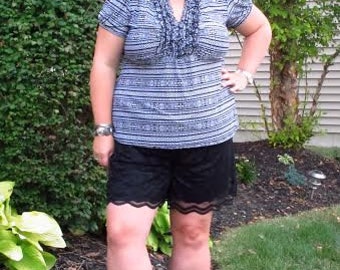 Women's Shorts pdf sewing pattern seamingly smitten, sewing patterns for women, shorts for women pdf sewing pattern, summer shorts pattern