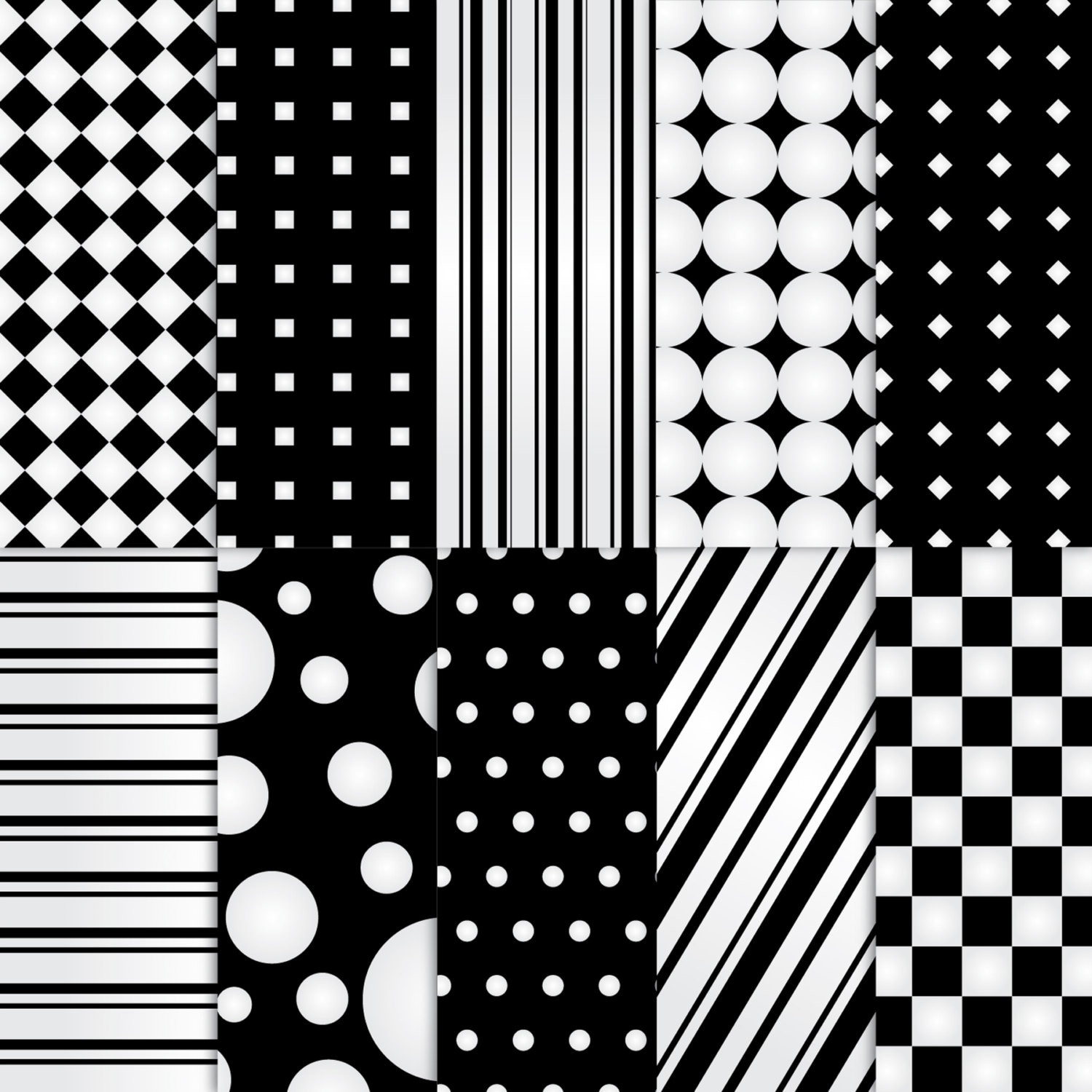 Black and White Scrapbook Paper Printable Black and White