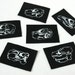 Mini Black Animal Skull Six Punk Patch Set