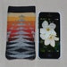 iPhone 5 5s 5c sleeve, cover, case - Native American Print Oregon Wool fabric - Pecos Grey Gray