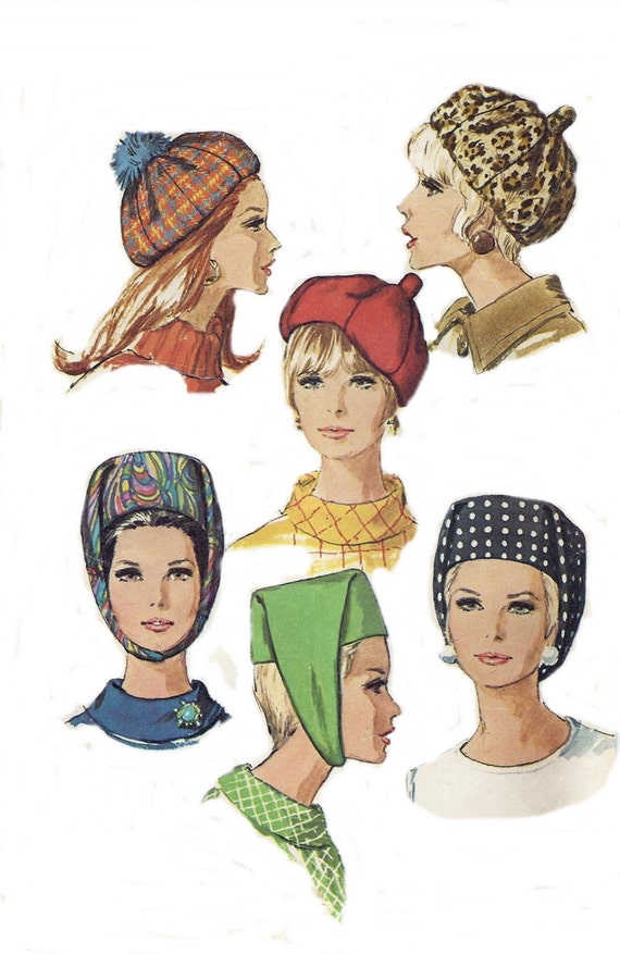 Simplicity Hat Pattern 7326 Accessories Vintage Pattern Sewing Womens Hats Beret