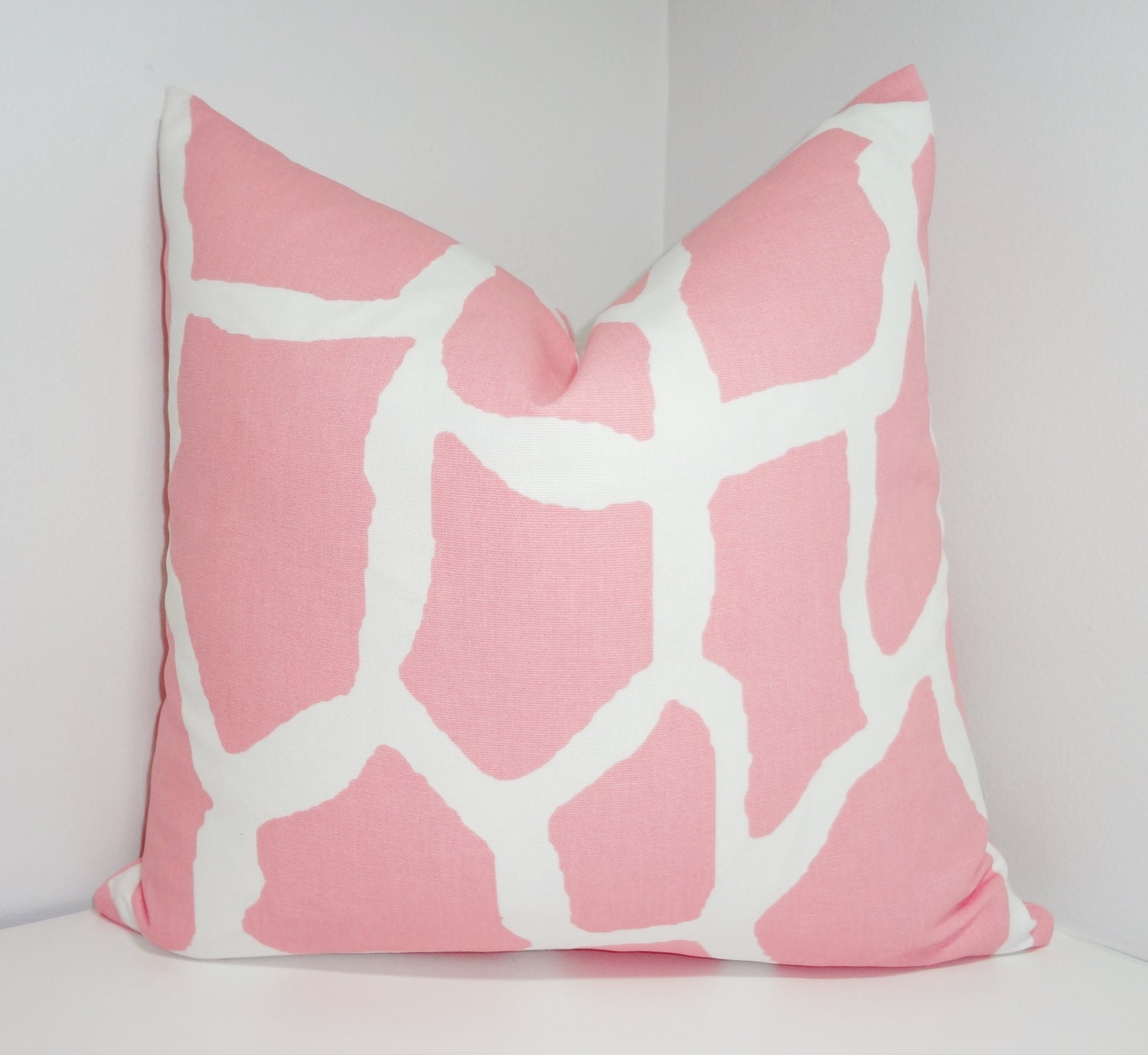 Pink & White Giraffe Nursery Baby Girl Pillow Covers Throw