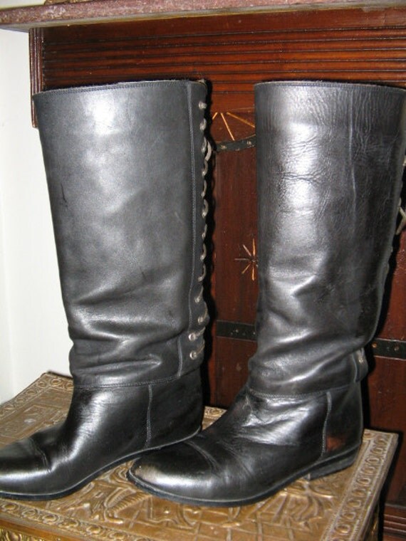 lace up back riding boots