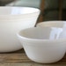 3-Piece White Milk Glass Mixing Bowl Federal Glass Company 1950's