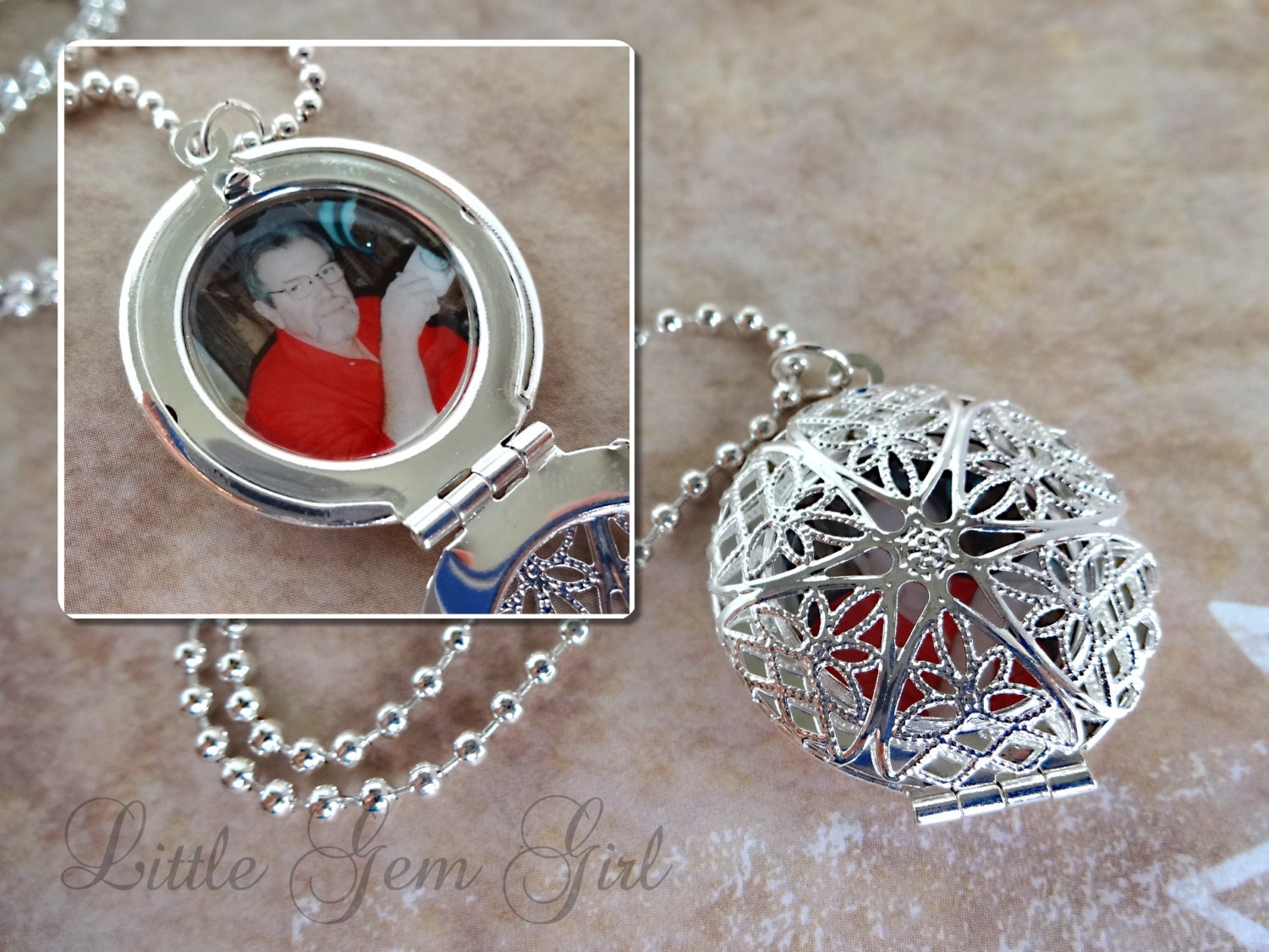 Custom Photo Locket Personalized Picture by LittleGemGirl on Etsy