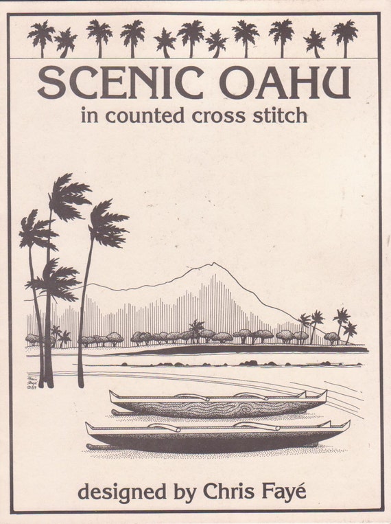 Scenic Oahu Hawaii counted cross stitch pattern booklet: Ala