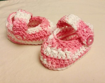 Crochet baby shoes size 3-6 mos - an adorable baby shower gift, made to order