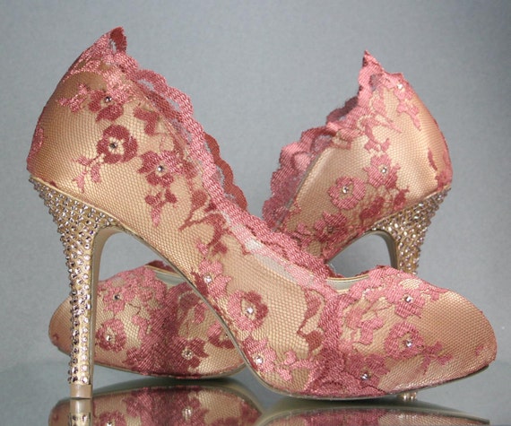 vintage peep toe wedding shoes