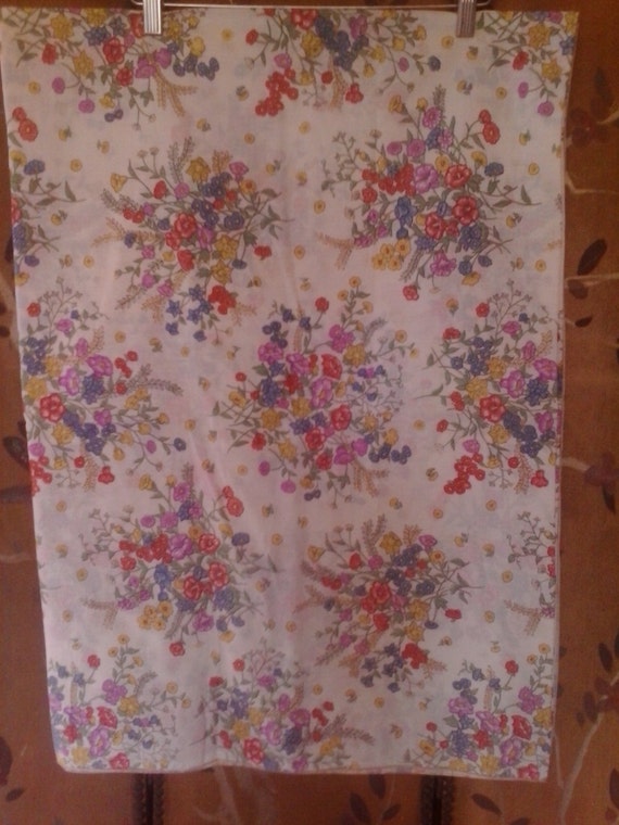 Large floral fabric piece