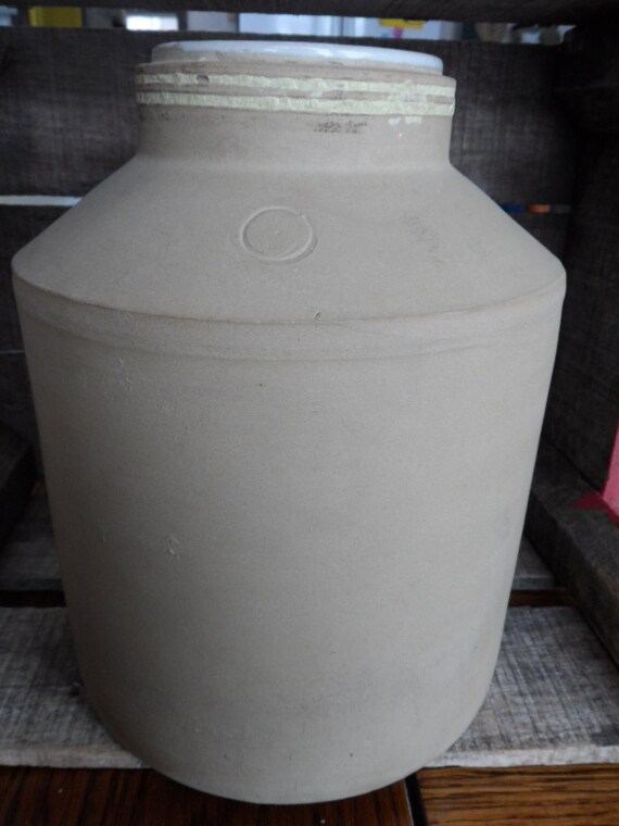Antique Stoneware Fruit Canning Crock Jar 1 by IndustrialRev