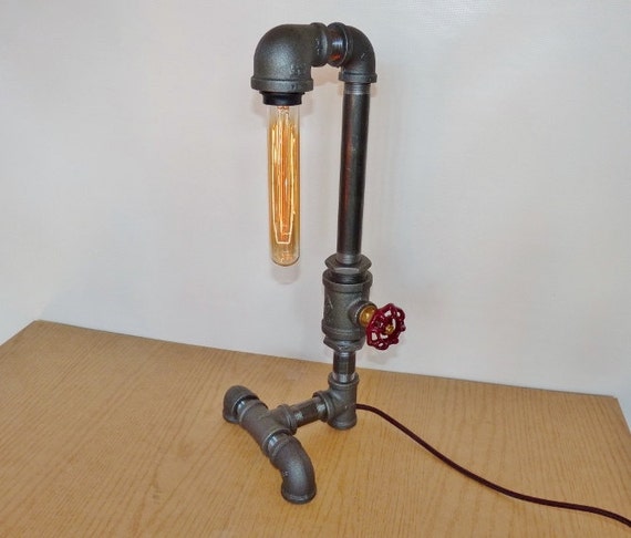 FAUCET HANDLE DIMMER Pipe lamp with faucet dimmer by TeslaLamps