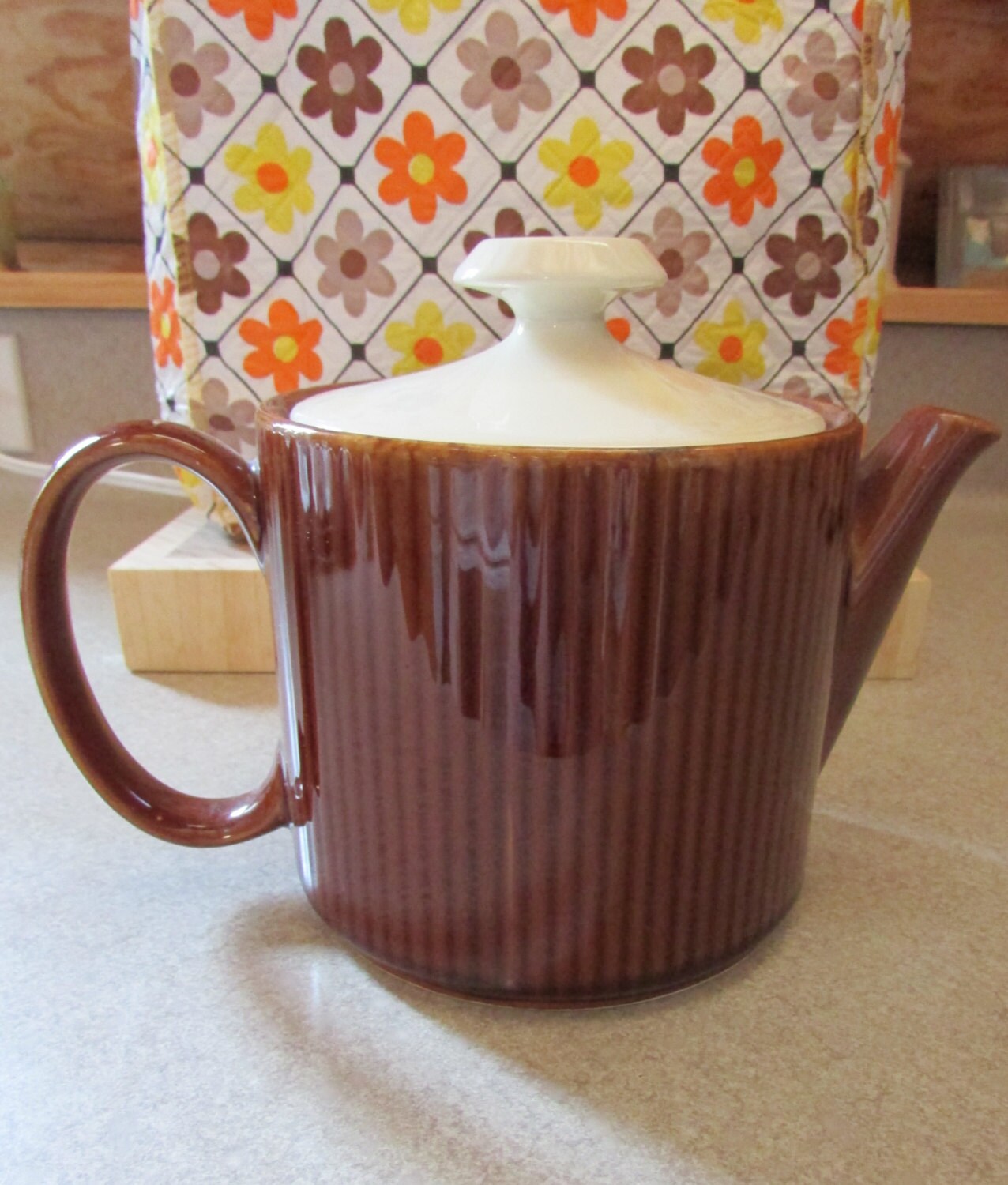 Vintage Brown Glaze Teapot Haute Juice