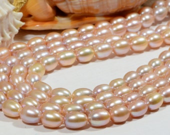 Freshwater Pearl Rice 12x9mm Pearl Beads Jewelry Making Supplies