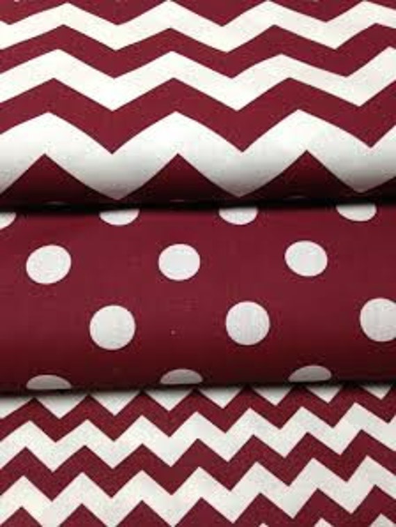 Maroon Chevron Fabric Bundle Fabric By The by