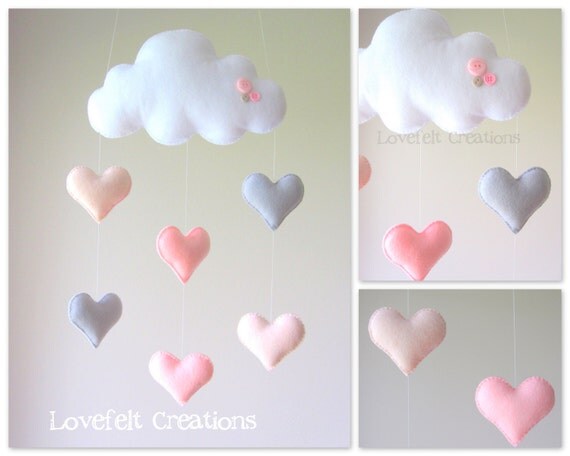Baby mobile - Heart mobile - cloud mobile Baby mobile - Heart mobile - cloud mobile
