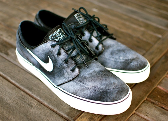 Hand Painted Smoke Nike Stefan Janoski Skate Shoes