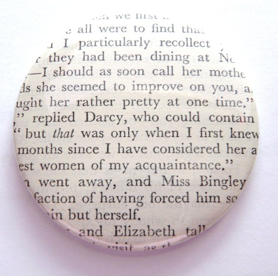 Elizabeth & Mr Darcy Pride and Prejudice Pocket Mirror by missbohemia