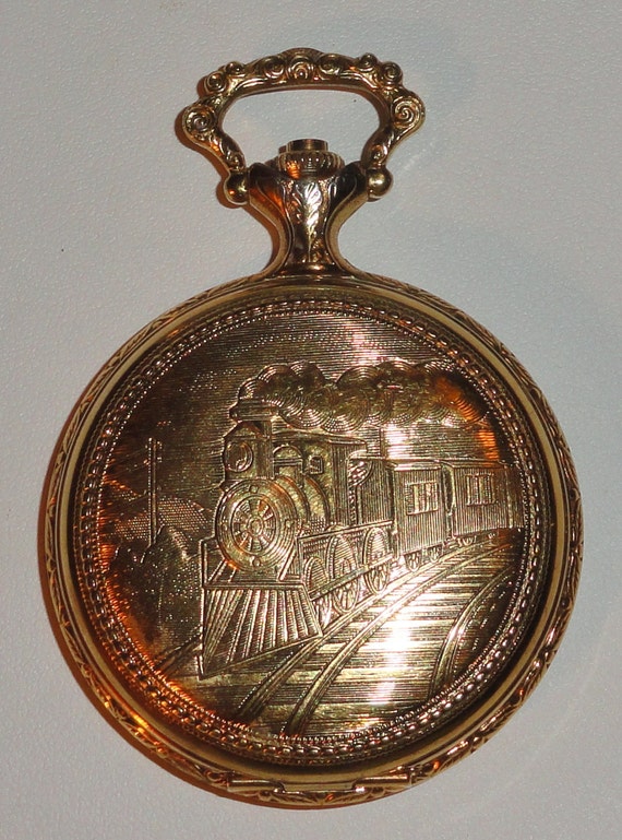 timex train pocket watch